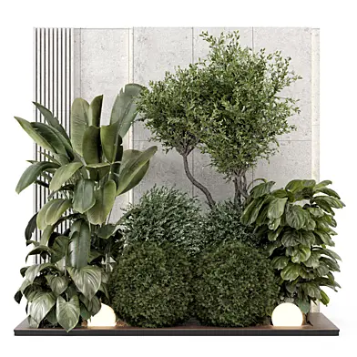Indoor Wall  Vertical Garden in Concrete Base - Set 2135