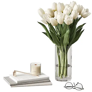 Decor set with tulips