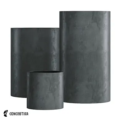 Concretika Коллекция Кашпо Cylinder midnight Om
