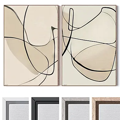 Set of large wall paintings 3121