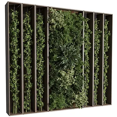 Vertical Wall Garden With Wooden frame - Ivy partition of indoor plant 81