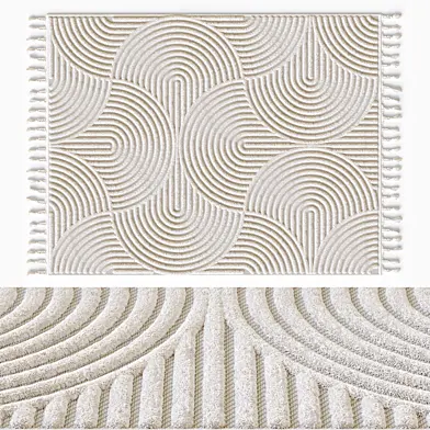 Cream Soleil Geometric Area Rug