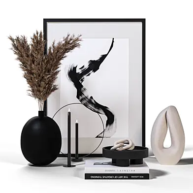 Decorative set 1 with pampas
