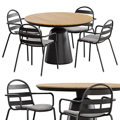 Dining set with Tudons and Joncols by Kave Home 2