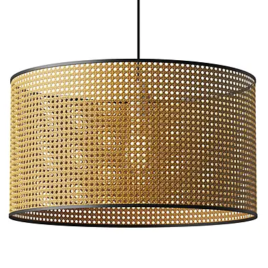 Farmhouse Round Bamboo Hanging Pendant Light