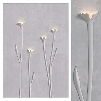 Plaster panel 'Flowers'