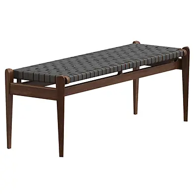 Kenan Genuine Leather Bench