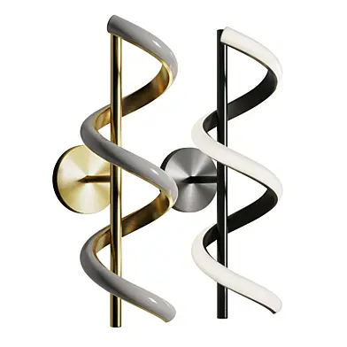 Creative Spiral Wall Lamp Acrylic Lampshade Metal Forged Iron