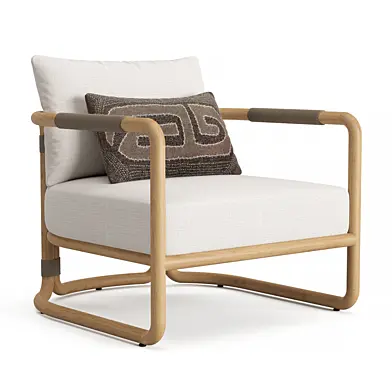 RH  MARO TEAK LOUNGE CHAIR