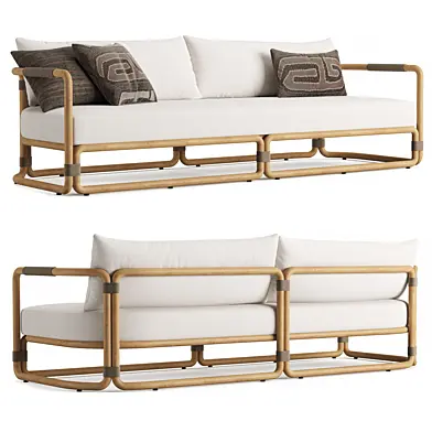 RH MARO TEAK SOFA 96