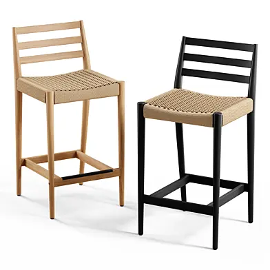 Kave Home - Analy, Bar stool with a backrest