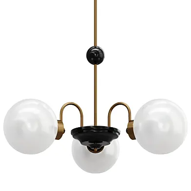 Modern White Glass Chandelier for Bedroom Lighting