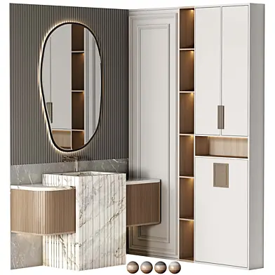 Bathroom furniture N024 in Neoclassic and Modern style