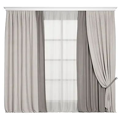 Шторы с тюлем | Curtain 005 KM
