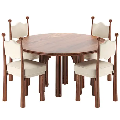 Mawu Sculpted Oak Chair by Laura Gonzalez