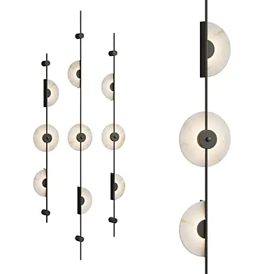 Alabaster Wall Sconce Black