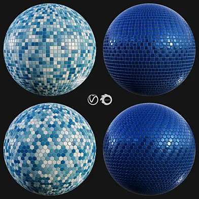 Pool Tiles PBR Material 02
