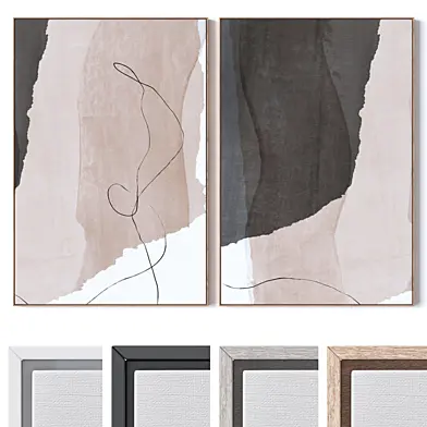 Set of large wall paintings 3205