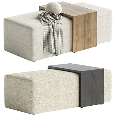 Noelle Cream Boucle Coffee Ottoman