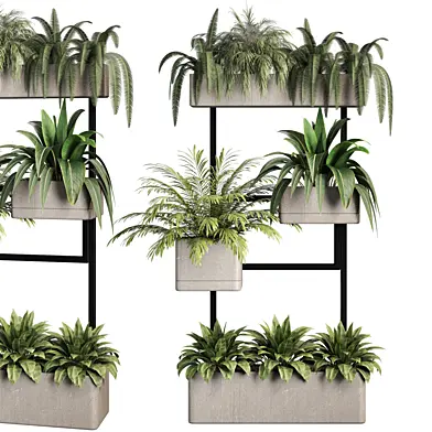 Indoorplants-plants in concrete stand box set120