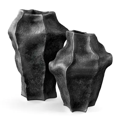 Rough ceramic vases