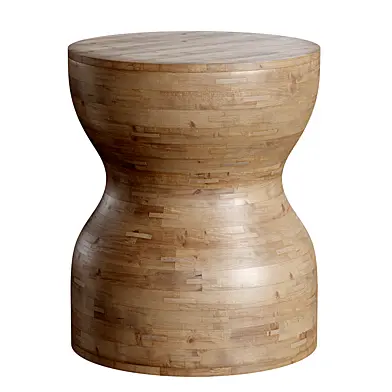 Mazy Mazy solid mango wood side table, Ø 40 cm