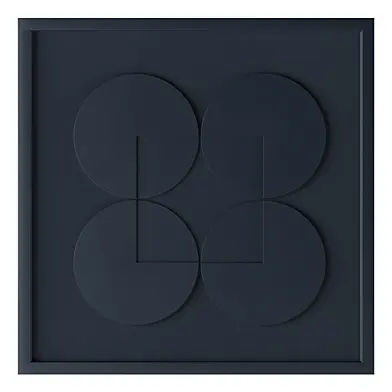 3d wall art Dark Aligned (Geometric Relief)