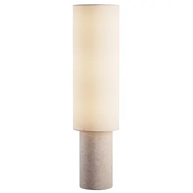 Floor lamp made of material and metal