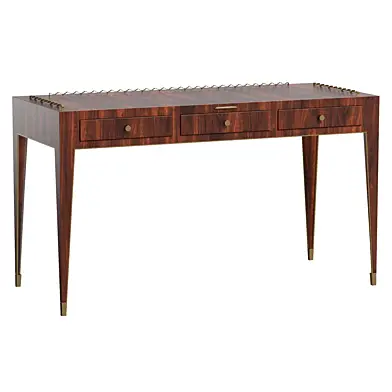Desk With Brass Profiles And Drawers