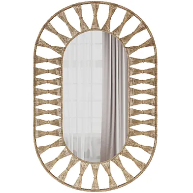 Laguna Jute Oval Mirror