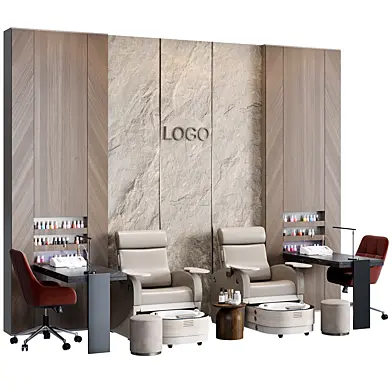 Manicure & pedicure area in the beauty salon 04