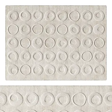 Carpet with a round three-dimensional ornament
