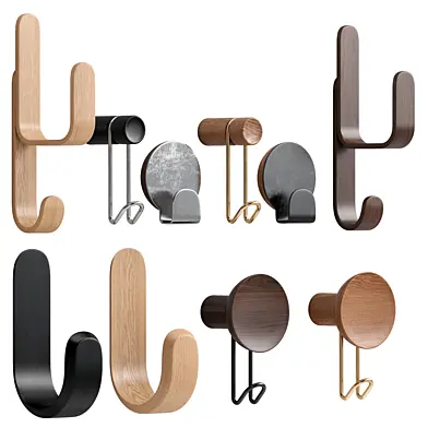 Wall hook with 5 options