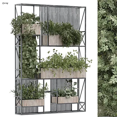 shelf and green vertical plant set 348