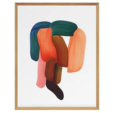 Drawing 14 poster with oak frame