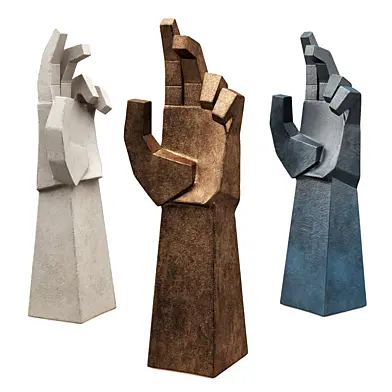 Cubist hand sculpture