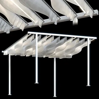 Curtain pergola 2 Wave ceiling