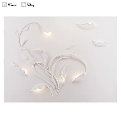 3D панель цветы