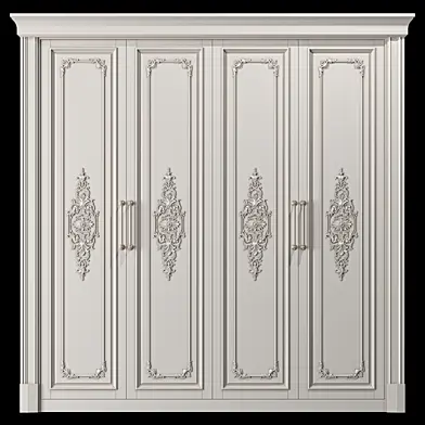 blk wood classical wardrobe art 0030