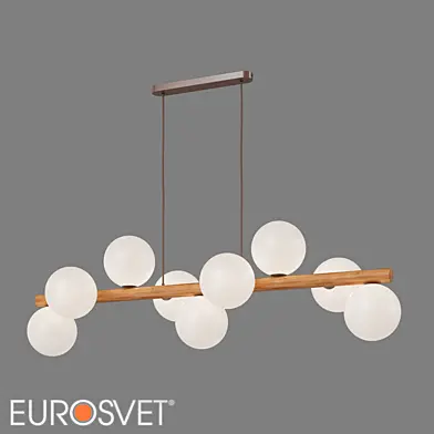ОМ Подвесной светильник со стеклянными плафонами TK Lighting 10273 Estera Wood