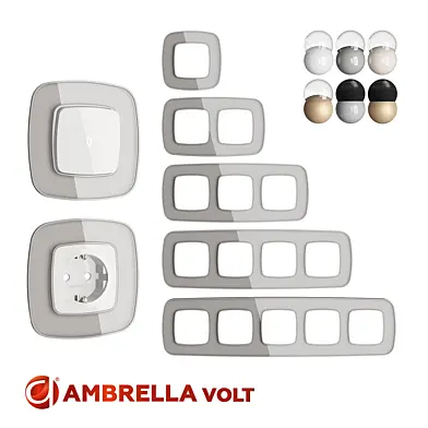 ОМ Рамки для розеток и выключателей Ambrella Volt серия Coint