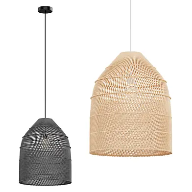 Coastal Rattan Woven Lampshade Pendant Light