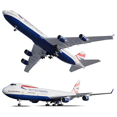 BOEING 747 British airways Пасажирский самолёт