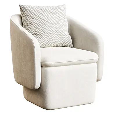 Modrest Tassell - Modern Ivory Fabric Dining Chair