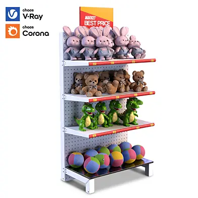 toy shop commercial stand VRay