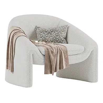Boucle chair Kastaninbaum