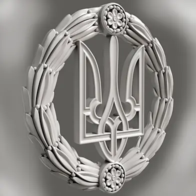 Герб Украины в венке