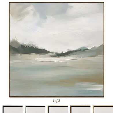 Plaster two square photo frames B-197