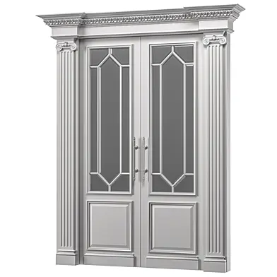 blk wood classcial door art 104