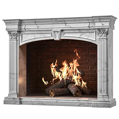 blk wood classical fireplace art 003